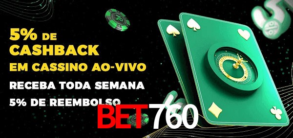 Promoções do cassino ao Vivo bet760